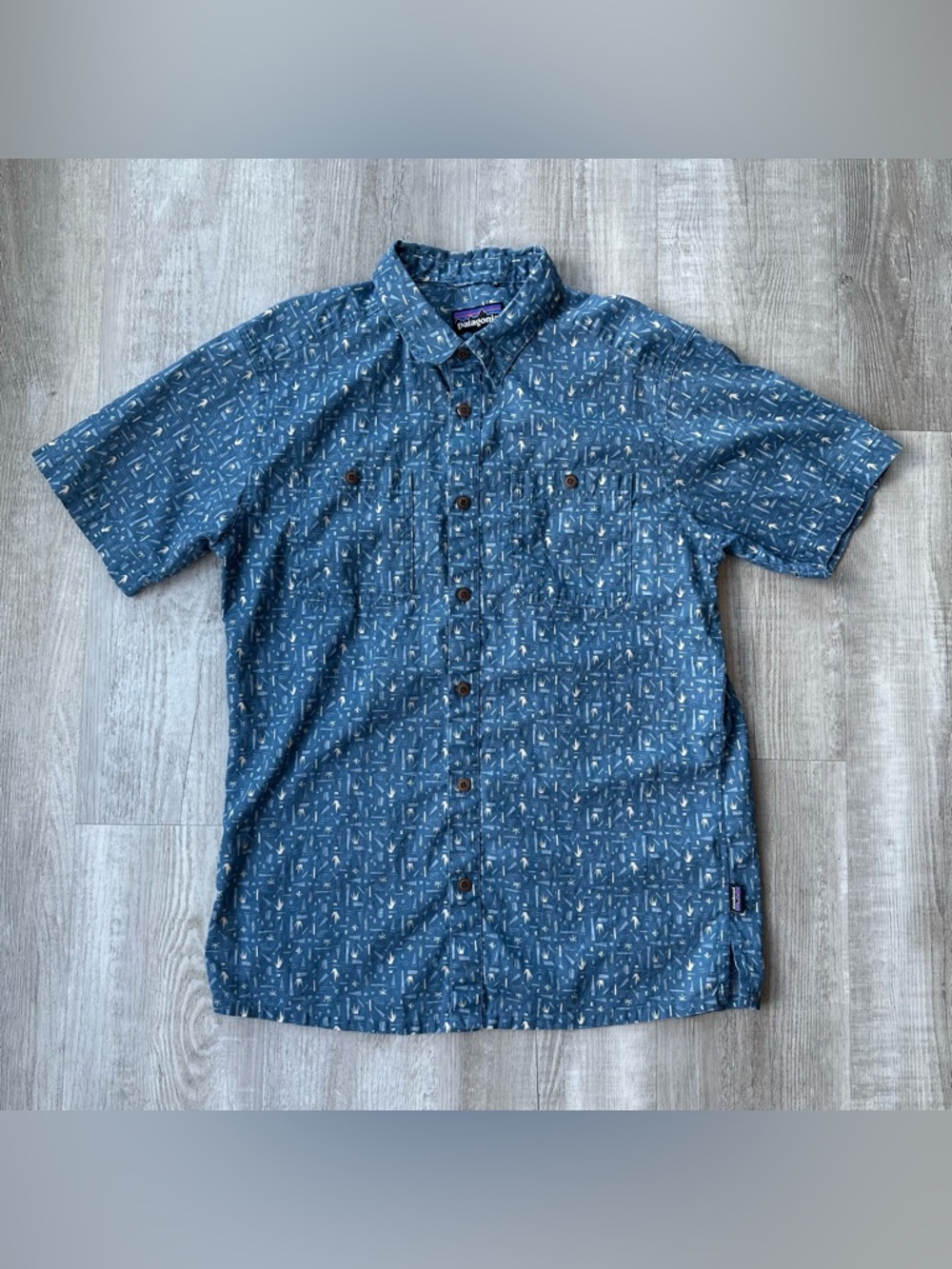 Patagonia Hemp Short Sleeve Button Down Shirt